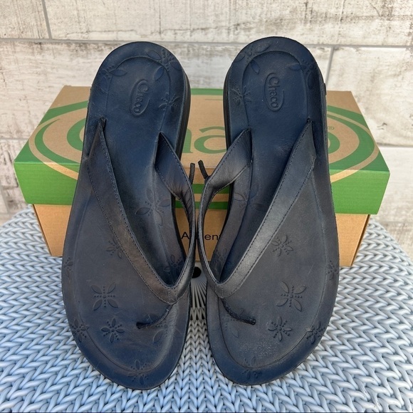 Chaco Locavore Ecotread Black Flip Flop Sandals Brand New in Box - Picture 4 of 10